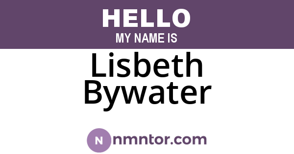 Lisbeth Bywater