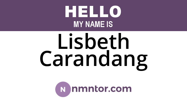 Lisbeth Carandang