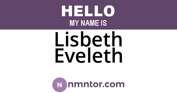 Lisbeth Eveleth