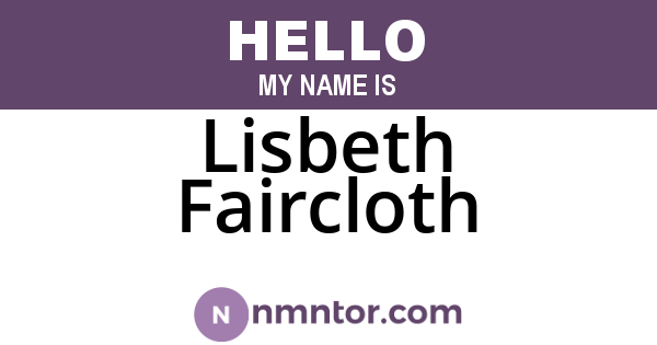 Lisbeth Faircloth