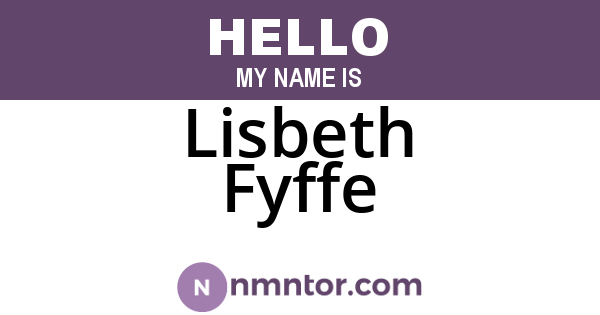 Lisbeth Fyffe