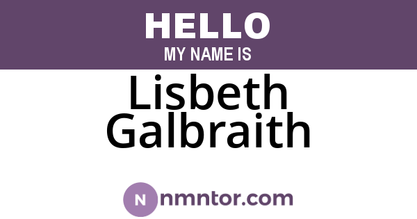 Lisbeth Galbraith