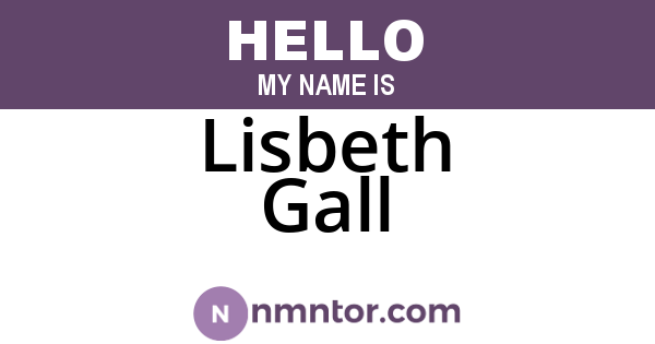 Lisbeth Gall
