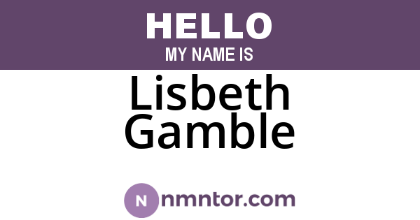 Lisbeth Gamble