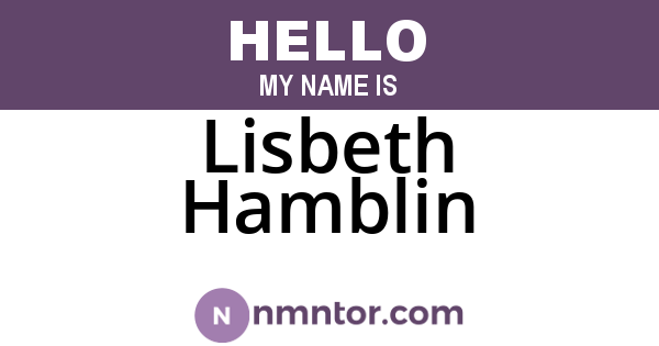 Lisbeth Hamblin