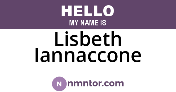Lisbeth Iannaccone