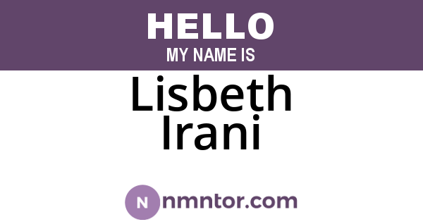 Lisbeth Irani
