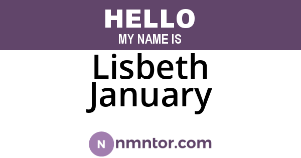 Lisbeth January