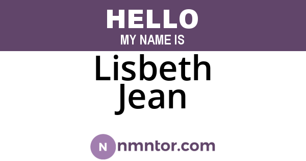 Lisbeth Jean