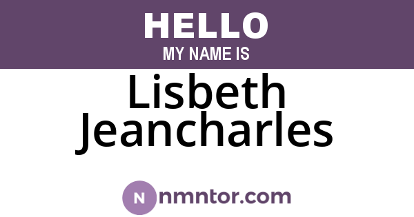 Lisbeth Jeancharles