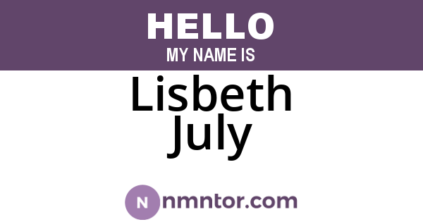 Lisbeth July