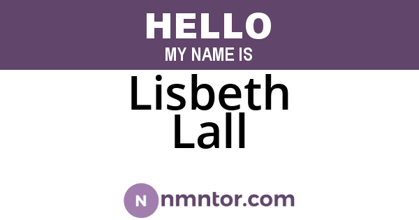 Lisbeth Lall