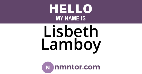 Lisbeth Lamboy