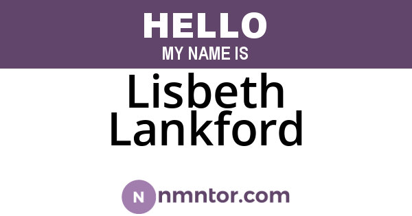 Lisbeth Lankford