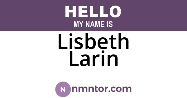 Lisbeth Larin