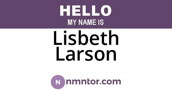 Lisbeth Larson