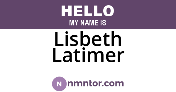 Lisbeth Latimer