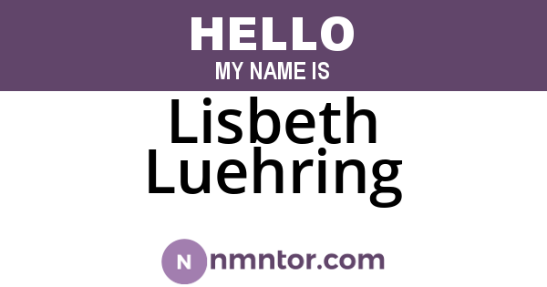 Lisbeth Luehring