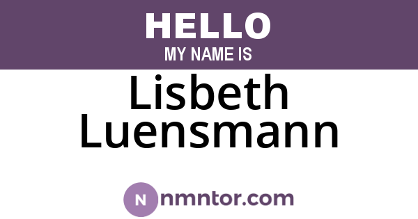 Lisbeth Luensmann