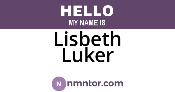 Lisbeth Luker