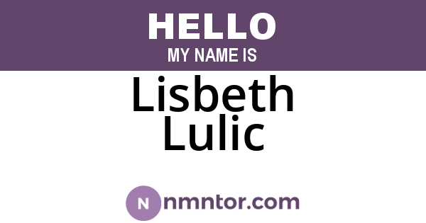 Lisbeth Lulic