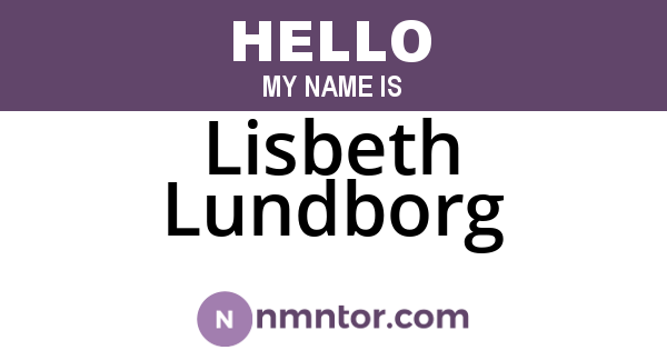 Lisbeth Lundborg