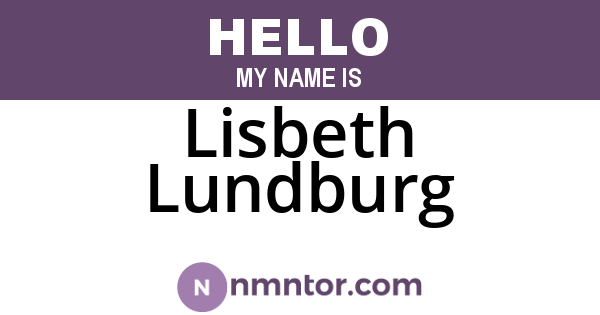 Lisbeth Lundburg