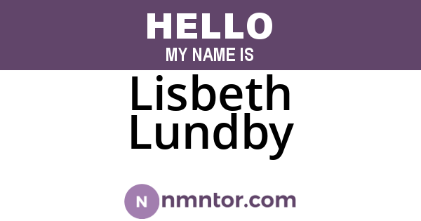 Lisbeth Lundby