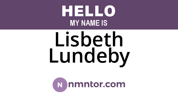 Lisbeth Lundeby