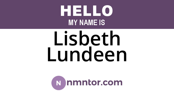 Lisbeth Lundeen