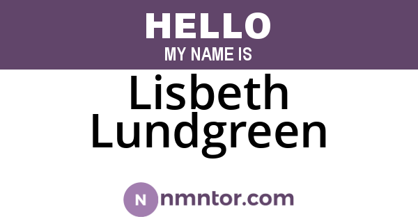 Lisbeth Lundgreen