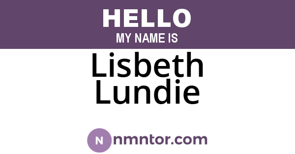Lisbeth Lundie
