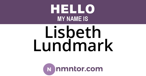 Lisbeth Lundmark