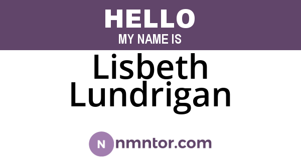 Lisbeth Lundrigan