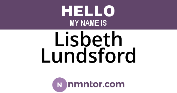 Lisbeth Lundsford