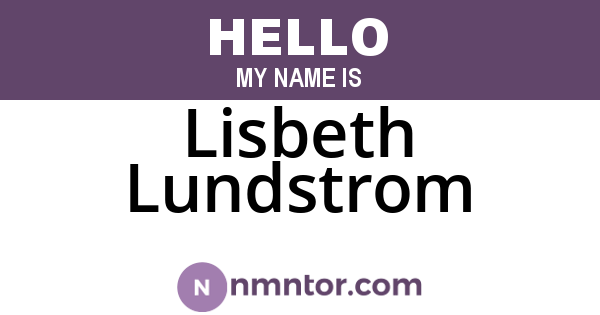 Lisbeth Lundstrom