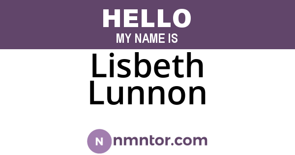 Lisbeth Lunnon