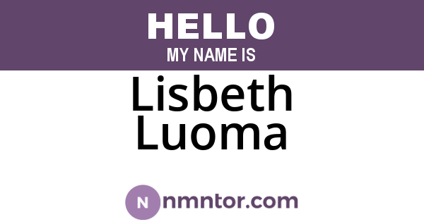 Lisbeth Luoma