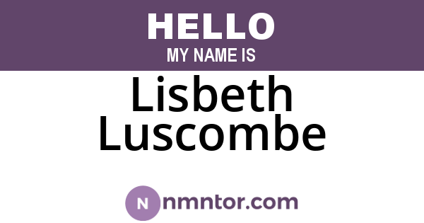 Lisbeth Luscombe