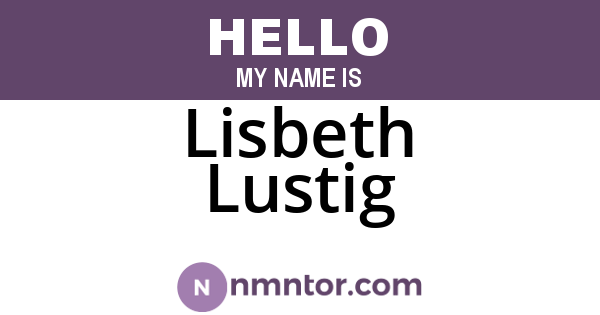 Lisbeth Lustig