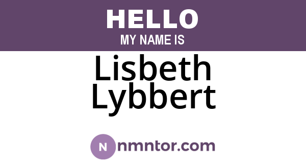 Lisbeth Lybbert