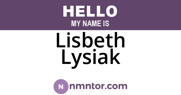 Lisbeth Lysiak