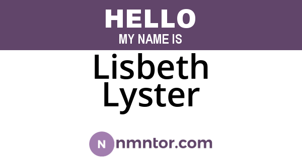 Lisbeth Lyster