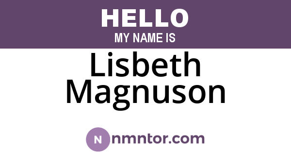 Lisbeth Magnuson