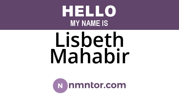 Lisbeth Mahabir