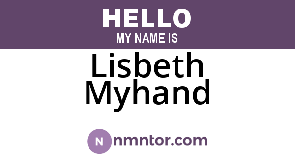 Lisbeth Myhand