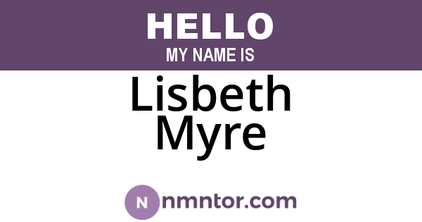 Lisbeth Myre