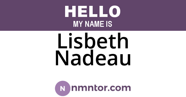 Lisbeth Nadeau