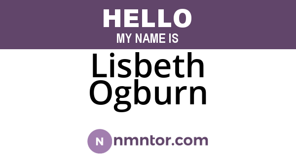 Lisbeth Ogburn