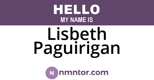 Lisbeth Paguirigan